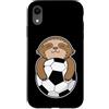 soccer animal ball fan football sport ho Custodia per iPhone XR Bradipo con calcio
