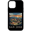 San Jose Travel Art Studio Custodia per iPhone 12 mini san jose, california, orizzonte, retro, vendemmia,