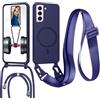 GoodcAcy Magnetica Cover per Samsung Galaxy S22 Plus con Cordino, Custodia con Regolabile Laccio Collana Tracolla, Ultra Sottile Silicone Antiurto AntiGraffio Protettiva Case per Samsung Galaxy S22 Plus, Blu