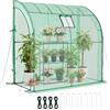 VEVOR Serra da Esterno Walk-in Portatile, Serra da Giardino con Finestra 198 x 100 x 200 cm Copertura in PE Porta Avvolgibile con Cerniera Scaffale a 3 Ripiani per Piante Fiori Ortaggio Giardino