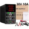 OEM Alimentazione elettrica, tensione regolabile, protezione da sovracorrente, caricabatterie 30 V 10 A, spina UE da 220 V