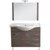 CAPALDO Mobile bagno 105 cm con lavabo e specchio palissandro - Antonella 16970