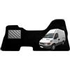 MTC Automotive Tappetini per Iveco Daily II dal 2000-2006 Su misura, antiscivolo, battitacco in gomma rinforzata, velcro di fissaggio