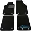 MTC Automotive Tappetini Audi A2 dal 1999-2005 dal Audi A2 dal 1999-2005 Su Misura, Nero | Tappetini Auto con Moquette Nero, Battitacco in Gomma Rinforzata, Fissaggio a Bottone, Antiscivolo