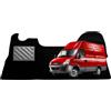 MTC Automotive Tappetini per Iveco Daily III 2006-2013 Su misura, antiscivolo, battitacco in gomma rinforzata, velcro di fissaggio