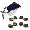Master Massage Equipment Master Massage Set di 8 pietre di basalto per piede (3,8 x 2,5 x 0,8 cm), pietra naturale al 100%