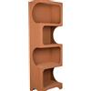 Dutch Bone DutchBone Scaffale Dundee Shelf L Marrone/Terracotta - Libreria Design Modulare 60 x H 181 cm