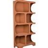 Dutch Bone DutchBone Scaffale Dundee XL Marrone/Terracotta - Libreria Design Modulare 85 x H 180 cm