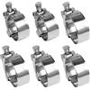 APOMOONS 6 Fascette Stringitubo in Acciaio Inossidabile, Due Specifiche, 4 Fascette Metalliche Stringitubo 40-43 MM, 2 Fascetta Metallica 32-35 MM Larghezza 20 MM per Piscina, Laghetto, Giardino