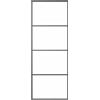 vidaXL Porta Scorrevole in Alluminio e Vetro ESG 76x205 cm Nera