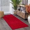 Livabliss Tappeto Shaggy Home Ampio Tappeto Salotto Moderno, Sala da Pranzo, Morbido Tappeti Shaggy per Camera da Letto, Motivo Astratto Berbero Peloso, leggera da Pulire, 80x220 cm Rosso