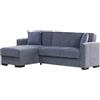 Dmora Divano Letto con penisola Fernando, Divano ad Angolo Reversibile, Sofà Contenitore da Soggiorno con Chaise Longue e 2 Cuscini, 230x150h81 cm, Grigio
