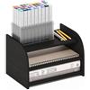 Furinno CLASSIC Organizzatori e Accessori da Scrivania, Rialzo Monitor a 3 Livelli, Organizzazione da Ufficio, Mensola Libreria, Accessori da Scrivania per Ufficio, Espresso