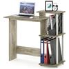 Furinno Efficient Scrivania per Computer, Legno, Beige (Sonoma Oak/White), 39.62 x 100.58 x 85.34 cm