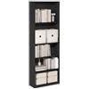 Furinno JAYA Libreria, Libreria a 5 Ripiani con Ripiani Aperti, Libreria da Terra, 24,13 x 62,5 x 180,6 cm, per Ufficio Domestico, Soggiorno, Camera da Letto, Espresso