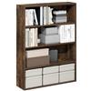 Furinno PASIR Libreria, libreria a 4 ripiani, libreria con ripiano aperto, 9,3 x 31,3 x 41,8, per ufficio domestico, soggiorno, pino ambrato