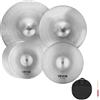 VEVOR Confezione di Piatti a Basso Volume 4 Pezzi in Lega da 350/400/455/505 mm (14/16/18/20 Inches)