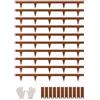 VEVOR Bordatura in Acciaio Metallo Antiruggine per Giardino, Bordatura Pieghevole per Prato Resistente, Facile Installare, Divisorio Aiuole Vialetto, Ruggine 10 Pezzi 1016 x 114,3 x 1,5 mm