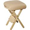 Master Massage Equipment Master Massage - Sgabello pieghevole da lavoro, in legno, per massaggio, trattamento di bellezza, beige