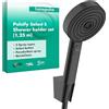 hansgrohe Pulsify Select S Set supporto doccia 105 3 tipi di getto Relax con flessibile 125 cm, nero opaco, 24302670