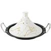 Royal Swiss Tajine 38 cm - Acciaio inox, rivestimento antiaderente, coperchio in porcellana - Adatto a tutte le fonti di calore, induzione, gas, elettrico - Cottura sana
