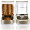 Lucky-M Set automatico di alimentazione e abbeveratoio per animali domestici, alimentatore e erogatore di acqua per cani e gatti, 3,8 l