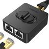 MOGOOD Commutatore Ethernet Bidirezionale 1x2 Gigabit 1000Mbps PoE, Splitter Rete con Isolamento Fisico, Plug and Play Senza Driver, Compatibile Cat8‑Cat5e per Router, PS5, Videosorveglianza