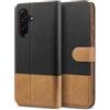 BEZ Cover per Samsung A36 5G, Custodia per Portafoglio Samsung Galaxy A36 5G Protettiva in Tela e PU Pelle Portafoglio Flip Cover con Chiusura Magnetica, Nero