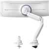 PUTORSEN Supporto per monitor a molla a gas per schermo di computer da 17-49 pollici, altezza regolabile, VESA 75x75/100x100, peso 2-20 kg, nero
