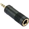 Lindy 35621 3.5 mm stereo jack maschio a femmina adattatore jack stereo da 6.3 mm - nero