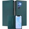 MOJIA Custodia per Doogee Note 56X / Note 56X Pro, Resistente a Cadute e Graffi, Alta Qualità PU Pelle Stile Portafoglio Cover Folio con Chiusura Magnetica. Dark Green