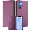 MOJIA Custodia per Doogee Note 56X / Note 56X Pro, Resistente a Cadute e Graffi, Alta Qualità PU Pelle Stile Portafoglio Cover Folio con Chiusura Magnetica. Dark Purple
