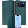 MOJIA Custodia per Doogee Note 56 / Note 56 Plus/Note 56 Pro, Resistente a Cadute e Graffi, Alta Qualità PU Pelle Stile Portafoglio Cover Folio con Chiusura Magnetica. Dark Green