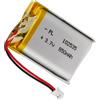 Winfox Batteria LiPo 3,7 V 850 mAh 102535 con connettore 2P-PH, batteria ai polimeri di litio ricaricabile per altoparlanti Bluetooth, telecamere embedded, dispositivi portatili e dispositivi elettronici