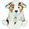 Hermann Teddy Teddy Hermann 91935 Dog Cucciolo di pastore australiano 22 cm, peluche, peluche con contenuto di riciclo ideale (materiale di riempimento)