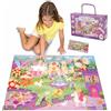 BONNYCO Puzzle Bambini XXL Castello Fantastico 48 Pezzi Grandi. Puzzle Gigante di 92 x 62 cm Giochi per Bambini. Regalo Bambina e Bambino Educativi 2-8 Anni