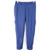 SUISTUDIO Pantaloni Donna Blu Classici in Lana Vergine, UK8R W30, Con Risvolti