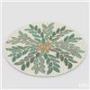 EDG Enzo De Gasperi Sottopiatto Lauro Rotondo D 36 Cm Bianco Verde