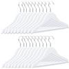 Relaxdays Grucce per Bambini, Set 10 Stampelle con Ganci Girevoli a 360° Gradi, Legno H x L x P: 18 x 30,5 x 0,5 cm Bianco