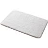 GEDY | Tappeto Bagno Fuzzy Bianco, Morbido Tappeto Doccia Antiscivolo in Poliestere, 40x60cm