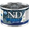 Farmina N&D Ocean Merluzzo e Calamari 140g Lattina Cani Mini Adult