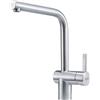Franke - Rubinetto per lavello da cucina, con bocca fissa, in acciaio INOX, 115.0521.435,colore: Grigio