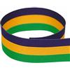 Morex Ribbon Nastro a righe grosgrain, blu navy/oro/verde
