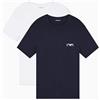 Emporio Armani Man's Core Logoband - T-Shirt Girocollo da Uomo, Confezione da 2, Colore Nero, Taglia M, Taglia Normale, Nero/Nero, M
