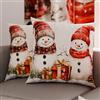 PETTI Artigiani Italiani - Coppia di Federe Cuscino 45x45 cm in Microfibra, Federe Natalizie, Cuscini Arredo di Natale Camera da Letto, Divano, Salotto, Set 2 Fodere Copricuscino, Federa Pupazzo 01