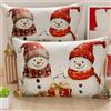 PETTI Artigiani Italiani - Coppia di Federe Cuscino 40x80 cm in Microfibra, Federe Natalizie, Cuscini Arredo di Natale Camera da Letto, Divano, Salotto, Set 2 Fodere Copricuscino, Federa Pupazzo 01