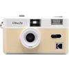 KODAK Ultra F9 - Fotocamera in argento riutilizzabile da 35 mm, obiettivo fisso da 31 mm F/9, flash incorporato, ricarica semplice, riavvolgimento manuale, ideale per interni, colore: beige