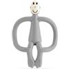 Matchstick Monkey, Original Teether & Gel Applicator, Antimicrobial Silicone Teething Toys for Baby, Easy to Grip, BPA Free, 3 Months Old+, 10.5 cm, Grey Monkey