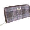 Glen Appin of Scotland LB2100 Staffa Harris Tweed - Portafoglio compatto da donna con cerniera, portamonete e scomparti per carte di credito, autentico tweed scozzese, Portafoglio Col 155 in Tartan