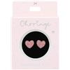 Depesche 13914.024 - Orecchini a perno in argento e rosa, con motivo a cuore e brillantini, idea regalo